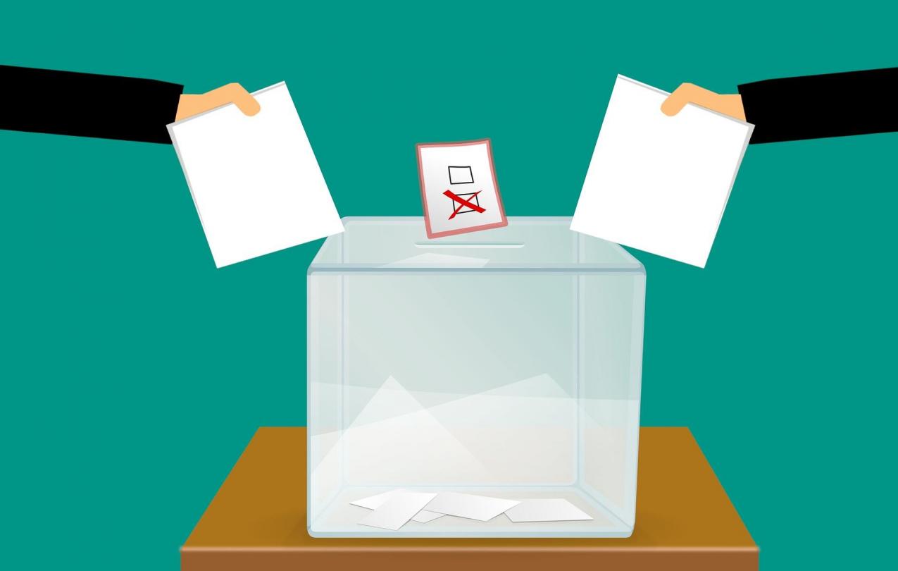 Drawing of an election box